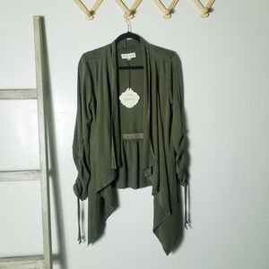 NWT KNOX ROSE OLIVE CARDIGAN SIZE XS